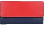 MyWalit Tri-fold Zip Wallet Geldb&ouml;rse Leder 17 cm - Dunkelrot