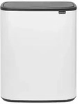 Brabantia Bo Touch Bin, 60 l, Rechteckig, Kunststoff, Schwarz, Wei&szlig;, Kunststoff, 545