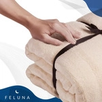 Feluna XXL Kuscheldecke 220x200 cm Beige - Flauschige Wohndecke aus Korallenfleece