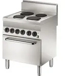 4 Platten Elektroherd mit Elektro-Umluftbackofen 1/1 GN