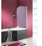 Badewannenaufsatz 1-teilig OTTOFOND Free Gate 80 x 140 cm Klarglas Profilfarbe chrom