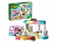 LEGO 10928 DUPLO Tortenbäckerei Spielset mit Café-Wagen, Kuchen und Cupcakes,