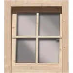 Karibu Dreh-/Kippfenster f&uuml;r Holz-Gartenh&auml;user naturbelassen 69 x 80 cm 28 mm
