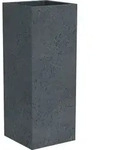 Scheurich 240/70 Hochgef&auml;&szlig; C-Cube High Stony Black - 26 cm x 26 cm x 70 cm; 56502 -