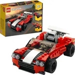 LEGO 31100 Creator 3-In-1 Sportwagen Spielzeug Set mit Spielzeugauto, Flugzeug und