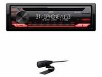 JVC KD-T812BT CD MP3 Autoradio USB FLAC Bluetooth AUX rote Beleuchtung