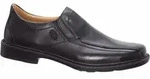 Jomos praktische Herren Leder Slipper schwarz, Extra Weite, Lederfutter,