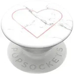 PopSockets &ndash; Ausziehbarer Sockel & Griff f&uuml;r das Handy | Stoney Heart - Wei&szlig;/Rot