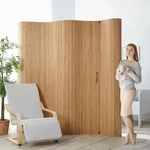 Homestyle4u Paravent Raumteiler 250x200 Indoor Paravent Bambus Trennwand...