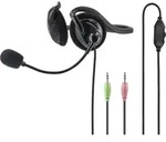 Hama PC-Office-Headset "NHS-P100" mit Neckband, Stereo, Schwarz - Schwarz