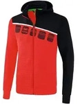 Erima 5-C Trainingsjacke Mit Kapuze Kinder - Rot / Schwarz / Wei&szlig; - Rot - 140