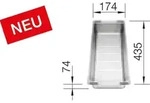 BLANCO 227689, 17,4 cm, 7,4 cm, 43,5 cm - Grau