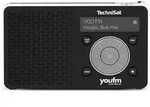 TechniSat DIGITRADIO 1 youfm Edition | DAB+ & UKW-Radio mit Akku - Schwarz/Wei&szlig;