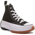 Converse Run Star Hike Hi Schn&uuml;rung Le wand Plattform Turnschuhe Schwarz Wei&szlig; &ndash;