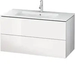 Duravit L-Cube Waschtischunterbau wandh&auml;ngend mit 2 Ausz&uuml;gen, 102 x 48,1 cm - Wei&szlig;