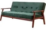 SalesFever Schlafsofa mit Armlehnen | 3 Funktionen | Stoffbezug Samt-Optik |...