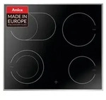 Amica EC 742 100 E, Schwarz, Integriert, 60 cm, Zonen-Induktionskochfeld, Keramik, 4