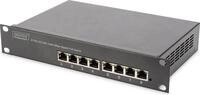Digitus 10" Gigabit 8-Port Unmanaged PoE+ Switch, Unmanaged, Gigabit Ethernet