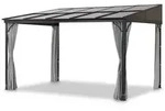 Terrassen&uuml;berdachung Melanie 4 x 3 m inkl. Seitenteile - Grau