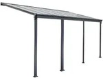 Terrassen&uuml;berdachung 618 x 303 x 226 / 278 cm (Grau) - Grau