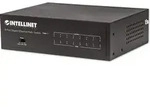INTELLINET Switch 8-Port Gigabit Ethernet PoE+ 60W Desktop - Schwarz