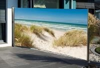 Seitenmarkise mit Fotodruck Ostsee