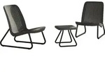 Allibert Rio Patio, Schwarz, Grau, Polypropylen (PP), 38 cm, 38 cm, 36,5 cm, 76 cm -