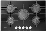 Hotpoint FTGHG 751 D/HA(BK), Schwarz, Integriert, 75 cm, Gaskochfeld, Glas, 5 Zone(n)