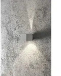 Konstsmide Modena eckig grau lackiertes Aluminium, klares Glas 7341-300