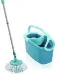 Leifheit Set CLEAN TWIST Disc Mop Ergo - T&uuml;rkis/Blau