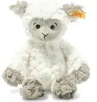 Steiff Lamm Lita 20 cm wei&szlig;-braungrau sitzend