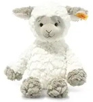 Steiff Lamm Lita 30 cm wei&szlig;-braun-grau sitzend 073427