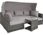 tectake&reg; Aluminium Rattan Lounge San Marino wetterfest und UV-best&auml;ndig Dicke der