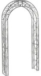 Dehner Rosenbogen Cornwall, ca. 236 x 118 x 31 cm, Metall, grau/schwarz - Dunkelgrau