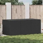 vidaXL Gartenbox Poly Rattan 180x90x70 cm Schwarz - Schwarz