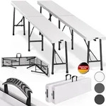 CASARIA&reg; 2er Set Bierbank Klappbar 8 Personen 183cm Kunststoff Klappbank Faltbar