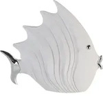 GILDE Dekofigur Figur Fisch weiss, silber H. 26 cm,59835 - Wei&szlig;