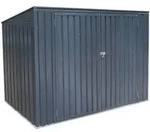 Westmann Metall M&uuml;lltonnenbox Ger&auml;tebox 53 Dunkelgrau 100x172x131 cm - Grau