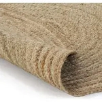 vidaXL Teppich Jute Geflochten 120 cm Rund - Beige
