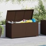 vidaXL Garten-Auflagenbox Braun 120x50x60 cm Poly Rattan