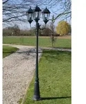 vidaXL Gartenlaterne 3-flammig 230 cm Dunkelgr&uuml;n/Schwarz Aluminium - Gr&uuml;n