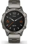 Garmin - Smartwatch - fenix 6 Sapphire Titanium Grau-Titanium - 010-02158-23 - Grau