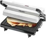 Bestron Kontaktgrill mit Auffangschale, Sandwichmaker mit Cool-Touch-Handgriff,