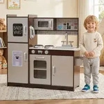 Baby Vivo Kinderk&uuml;che Spielk&uuml;che aus Holz - Toni in Braun