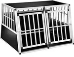 tectake&reg; Hundetransportbox doppel mit schr&auml;ger R&uuml;ckwand mit sch&uuml;tzenden