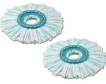 2er Set Ersatzkopf CLEAN TWIST Disc Mop micro duo - Blau