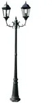 vidaXL Gartenlaterne 2-flammig 230 cm Dunkelgr&uuml;n/Schwarz Aluminium - Gr&uuml;n