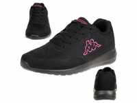 Kappa Damen Mädchen Sneaker Follow black/pink, Schuhgröße:37 EU