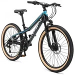 BIKESTAR Kinder Jugend Mountainbike 24 Zoll ab 9 Jahre | Hartail MTB Scheibenbremse