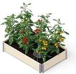 Upyard Palettenrahmen Hochbeet 120 x 80 cm, stapelbar - Braun